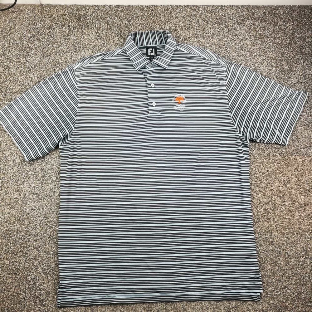 Kiawah Island Ocean Course Polo Shirt FootJoy Performance Striped Mens XL - Picture 2 of 11